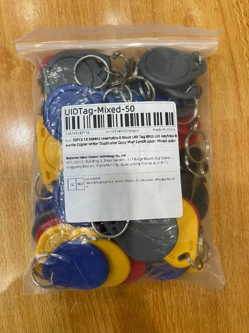 Porte-clés UID 13.56MHz Réinscriptibles (50 pcs) - Image 1